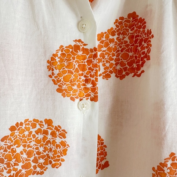 No.6 hydrangea floral print cotton quinn blouse shirt top 2 S - Picture 7 of 12
